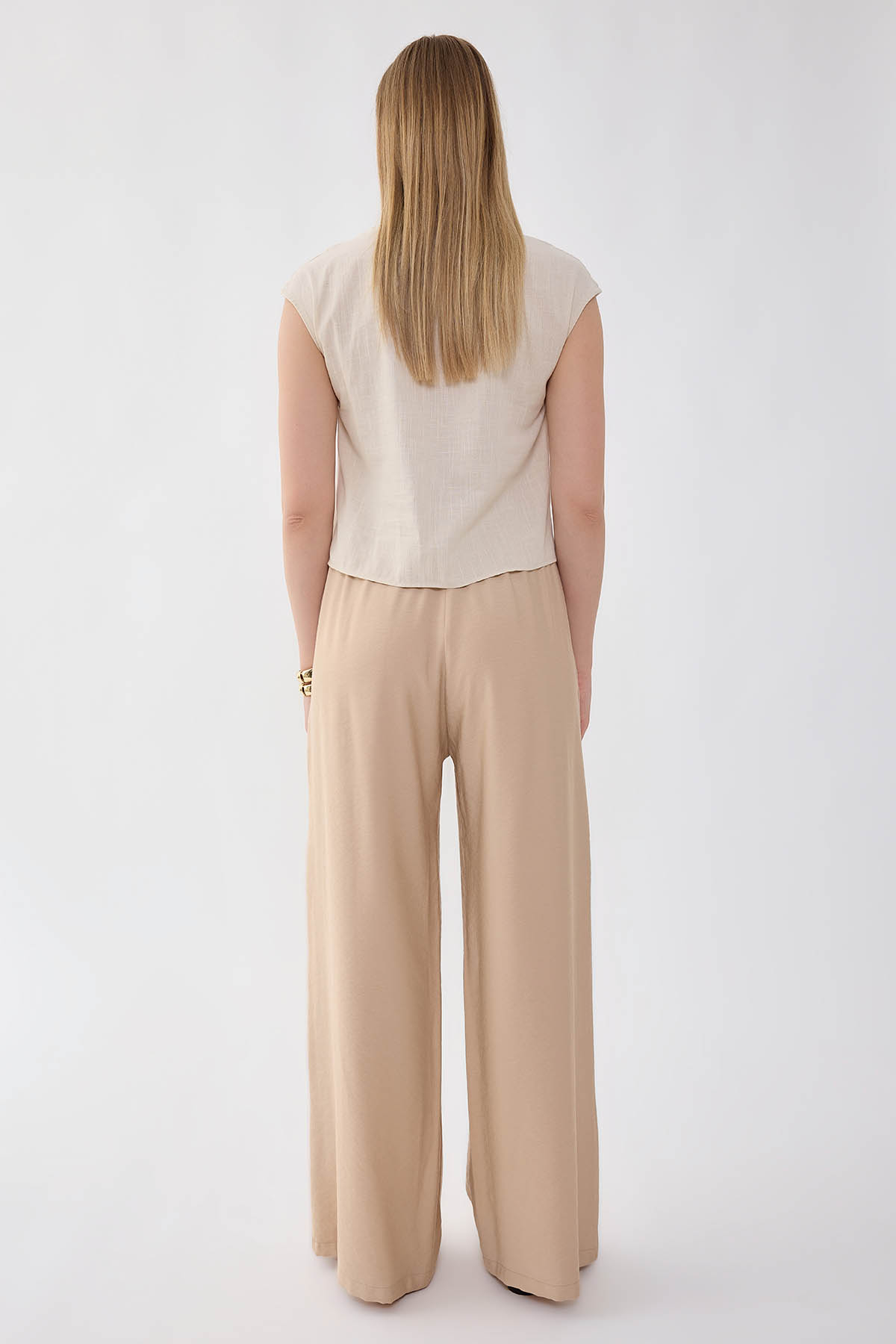 Beli Lastikli Geniş Paça Pantolon - Thumbnail