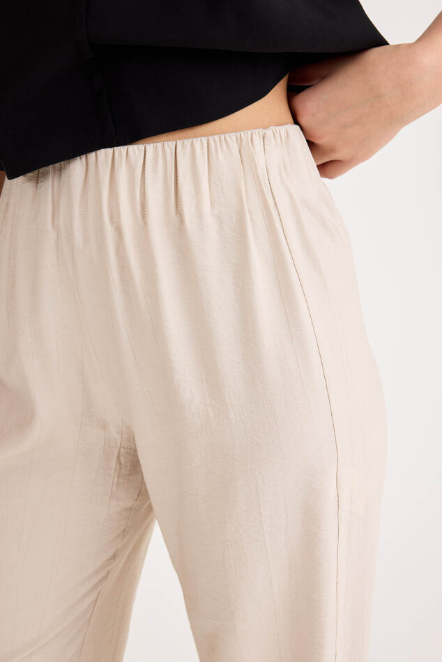 Beli Lastikli Geniş Paça Pantolon - 15