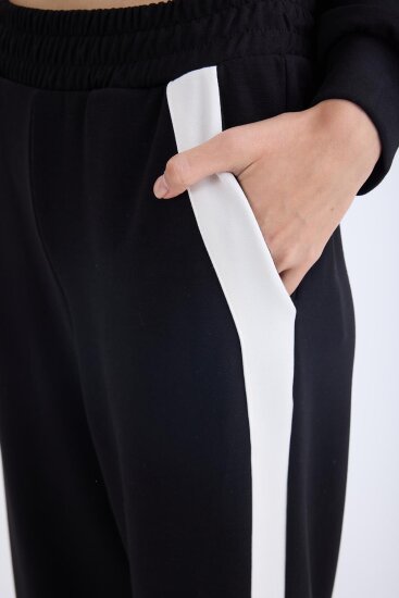 Beli Lastikli Kenarı Şeritli Eşofman Pantolon - 2