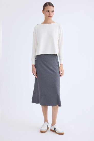 Beli Lastikli Midi Boy Etek - 1