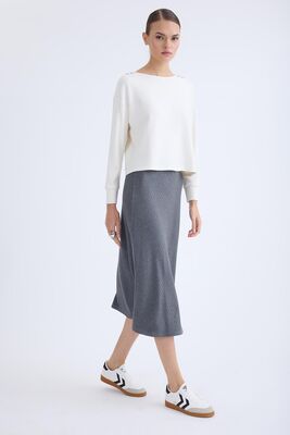 Beli Lastikli Midi Boy Etek - Thumbnail (2)