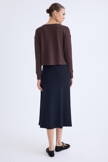 Beli Lastikli Midi Boy Etek - 16