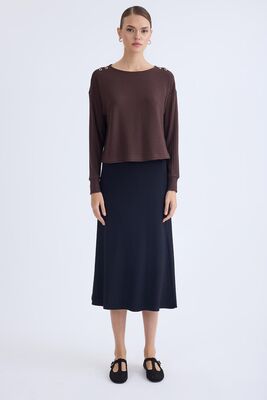 Beli Lastikli Midi Boy Etek - Thumbnail (14)