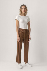 Beli Lastikli Modal Kumaş Pantolon - 3