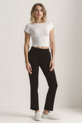 Beli Lastikli Modal Kumaş Pantolon - 6