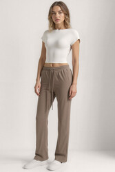 Beli Lastikli Modal Kumaş Pantolon - 14