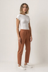 Beli Lastikli Modal Kumaş Pantolon - 16