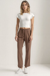 Beli Lastikli Modal Kumaş Pantolon - 23