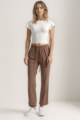 Beli Lastikli Modal Kumaş Pantolon - 23