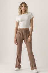 Beli Lastikli Modal Kumaş Pantolon - 24