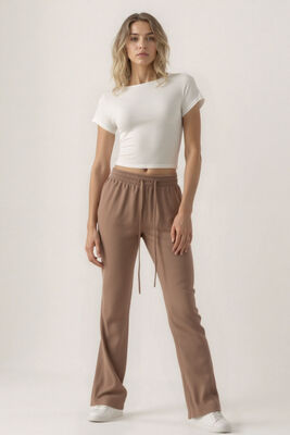 Beli Lastikli Modal Kumaş Pantolon - 24