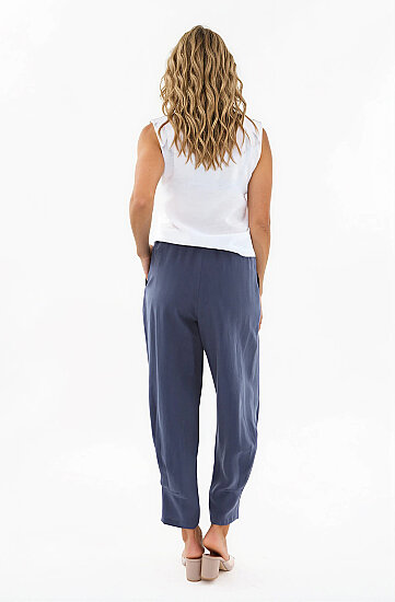 Beli Lastikli Önü Pileli Pantolon - 4