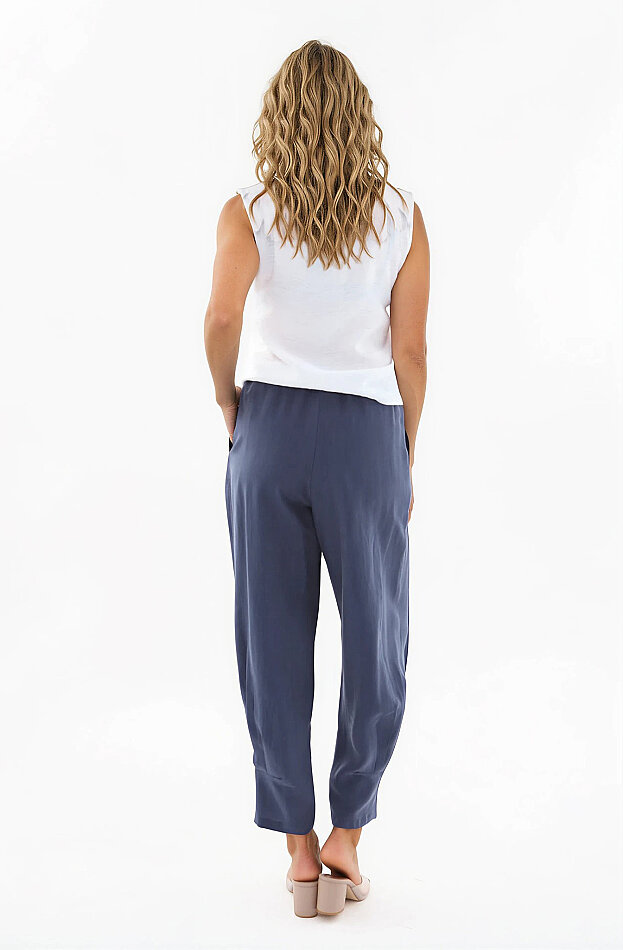Beli Lastikli Önü Pileli Pantolon - 4