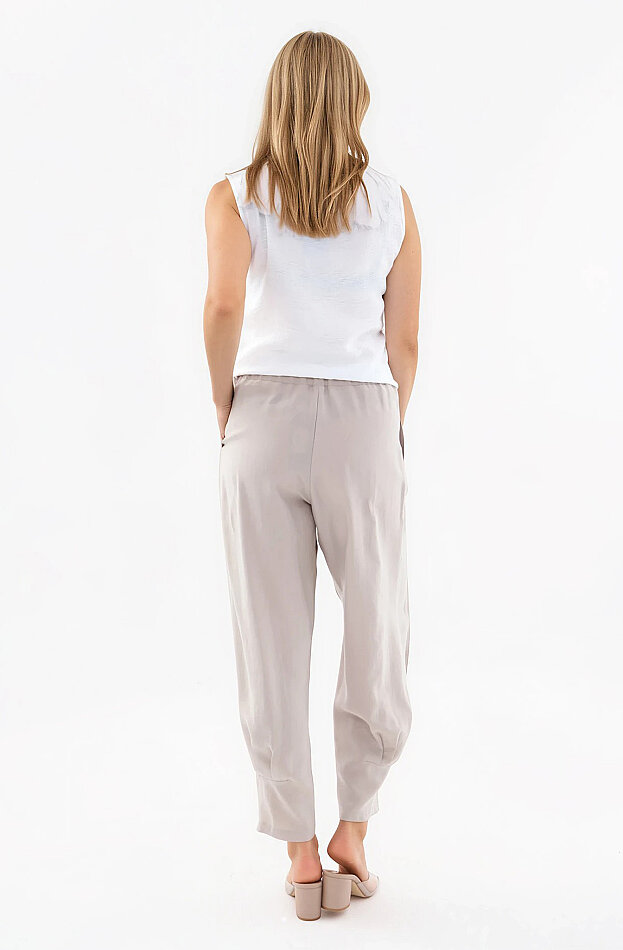 Beli Lastikli Önü Pileli Pantolon - 8