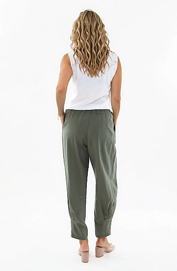 Beli Lastikli Önü Pileli Pantolon - 12