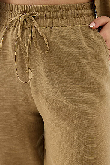 Beli Lastikli Paçası Detaylı Pantolon - 27