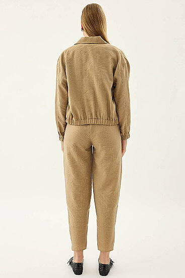 Beli Lastikli Paçası Detaylı Pantolon - 28