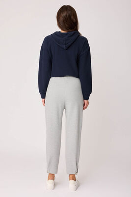 Beli Lastikli Paçası Düğmeli Triko Pantolon - Thumbnail (3)