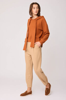 Beli Lastikli Paçası Düğmeli Triko Pantolon - Thumbnail (7)