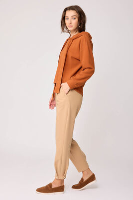 Beli Lastikli Paçası Düğmeli Triko Pantolon - Thumbnail (9)