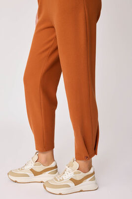 Beli Lastikli Paçası Düğmeli Triko Pantolon - Thumbnail (20)