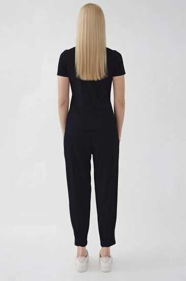 Beli Lastikli Paçası Pileli Havuç Rahat Pantolon - 20