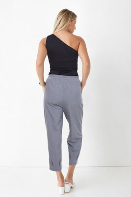 Beli Lastikli Paçası Pileli Pantolon - Thumbnail (9)