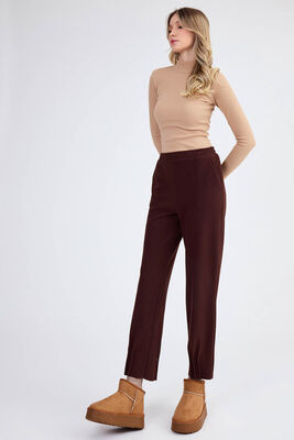 VİTRİN - Beli Lastikli Paçası Pileli Triko Pantolon (1)