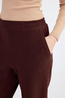 Beli Lastikli Paçası Pileli Triko Pantolon - Thumbnail (4)