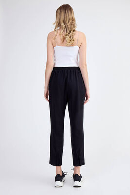 Beli Lastikli Paçası Pileli Triko Pantolon - Thumbnail (14)