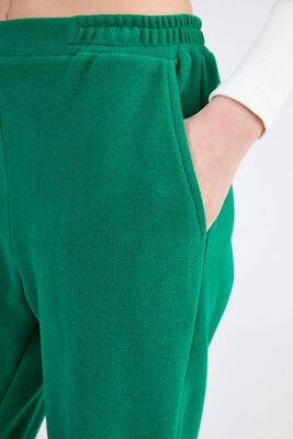 Beli Lastikli Paçası Pileli Triko Pantolon - Thumbnail (19)