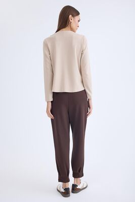 Beli Lastikli Pileli Eşofman Pantolon - Thumbnail (8)