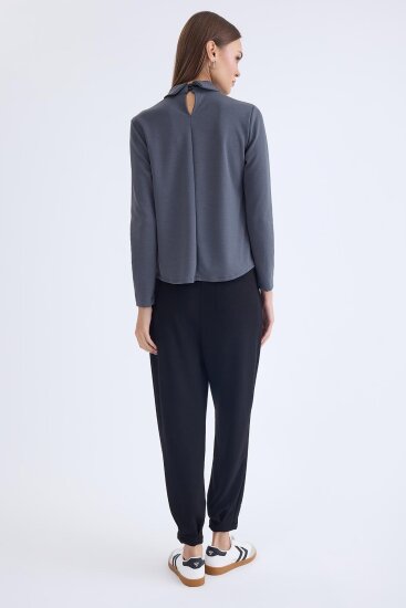 Beli Lastikli Pileli Eşofman Pantolon - 14