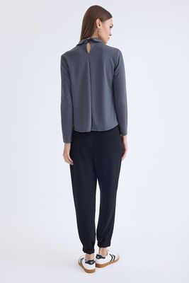 Beli Lastikli Pileli Eşofman Pantolon - Thumbnail (13)