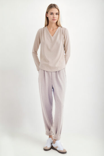 Beli Lastikli Pileli Eşofman Pantolon - 16