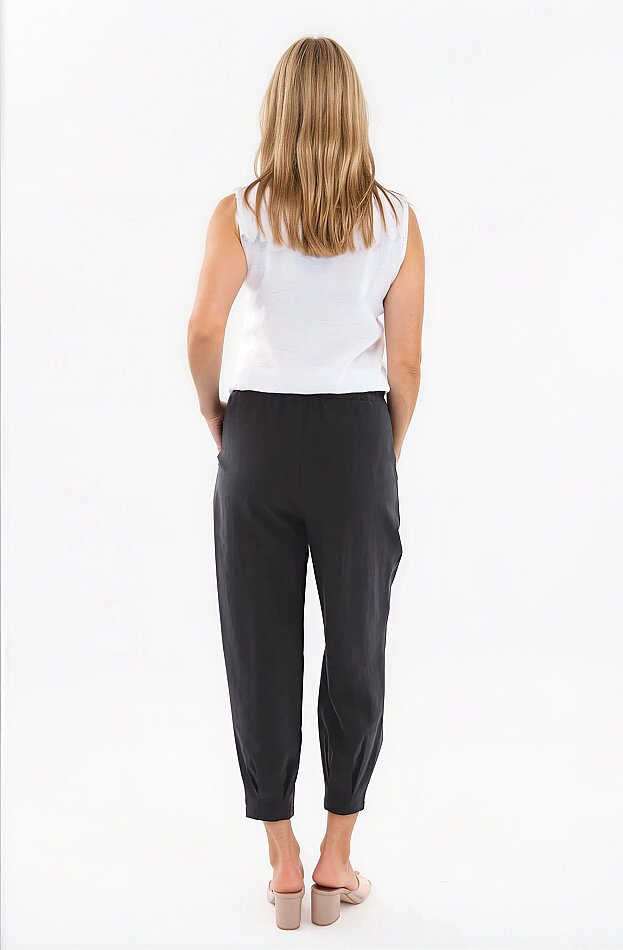 Beli Lastikli Pileli Havuç Pantolon - 16