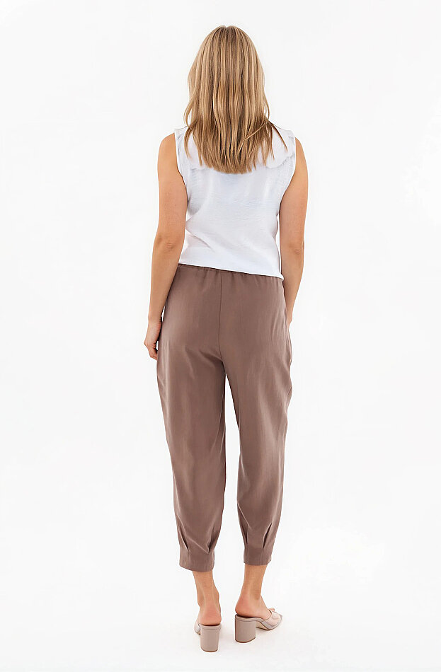 Beli Lastikli Pileli Havuç Pantolon - 20