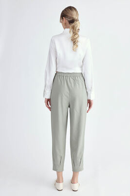 Beli Lastikli Pileli Pantolon - Thumbnail (4)