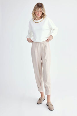 Beli Lastikli Pileli Pantolon - Thumbnail (13)