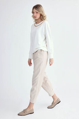 Beli Lastikli Pileli Pantolon - Thumbnail (14)