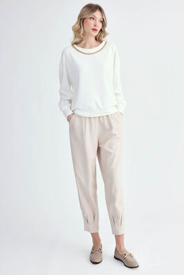 Beli Lastikli Pileli Pantolon - Thumbnail (12)