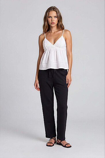 Beli Lastikli Saten Pantolon - 1