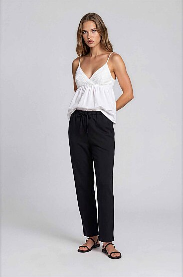 Beli Lastikli Saten Pantolon - 2