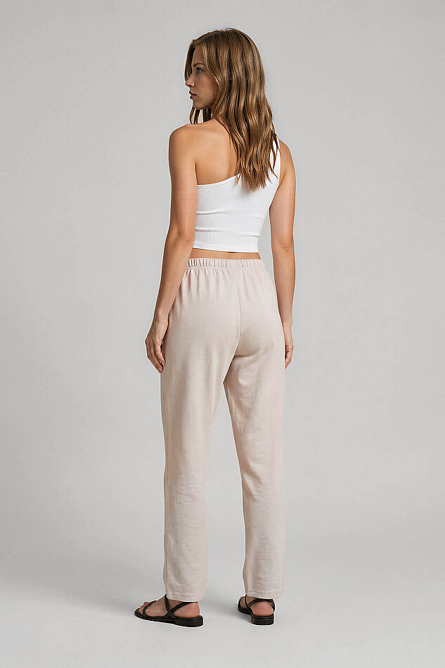 Beli Lastikli Saten Pantolon - 6