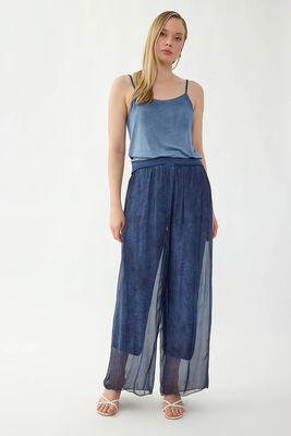 Beli Lastikli İpek Pantolon