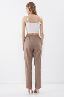 Beli Lastikli Viskon Keten Rahat Pantolon - 10