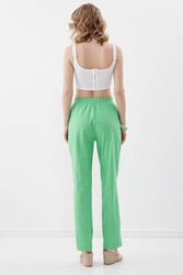 Beli Lastikli Viskon Keten Rahat Pantolon - 14