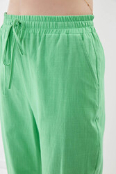 Beli Lastikli Viskon Keten Rahat Pantolon - 15