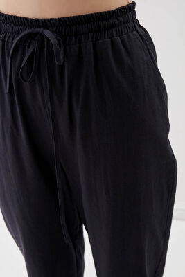 Beli Lastikli Viskon Keten Rahat Pantolon - 2