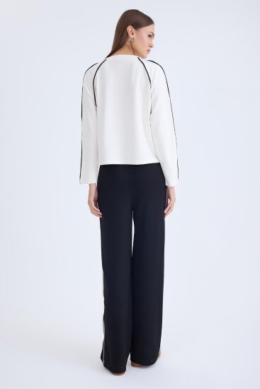 Beli Lastikli Yanı Şeritli Eşofman Pantolon - 4
